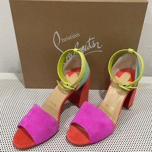 Christian Louboutin block heel sandals BRAND NEW